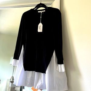 English factory mixed knit dress